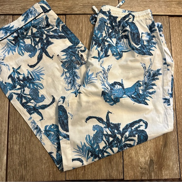 NWT Their Nibs two piece pajama set, Blues & and White, Size Large. - Picture 2 of 13